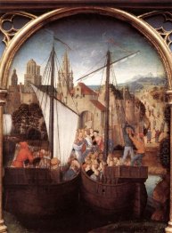 St Ursula And Her Companions Landing At Basel From The Reliquary