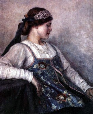 Portret van Natalia F Matveeva 1909