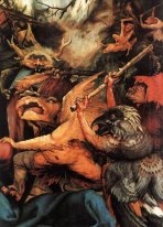 Demons Bewaffnet mit Stöcken Detail vom Isenheimer Altar