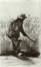 Peasant With Sickle Seen From The Back 1885 1