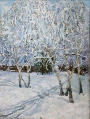 Paysage d\'hiver: banlieue de Kiev