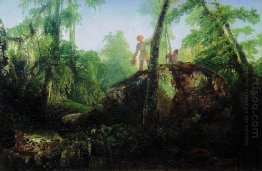 stone in the forest near the spill 1850