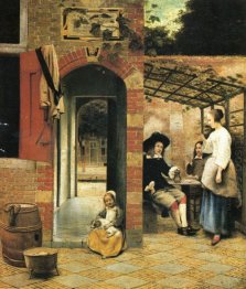 The Courtyard of a House in Delft