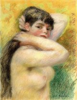 Nude, das ihr Haar 1885