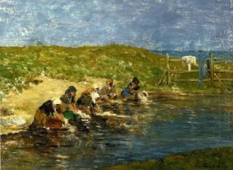 Laundresses On The Beach