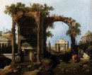 Capriccio met klassieke runes en gebouwen