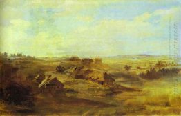 Landscape With Peasant S Huts And Pond Near St Petersburg 1871