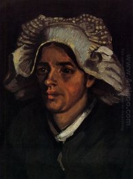 Head Of A Peasant Woman With White Cap 1885