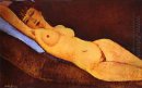 Nudo disteso con cuscino blu 1917