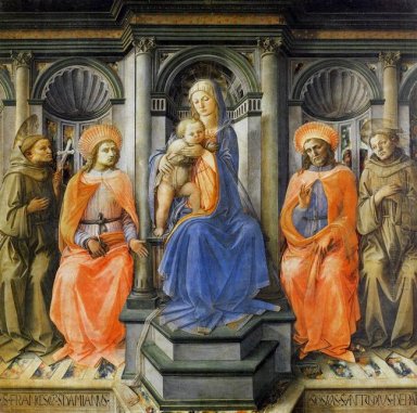 Gekatapulteerd Madonna Met Heiligen