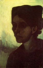 Head Of A Young Peasant Woman With Dark Cap 1885