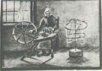 Woman Reeling Yarn 1884