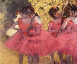 the pink dancers before the ballet 1884