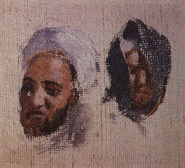 The Two Men S Heads In Turbans