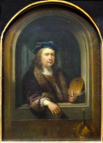 Self-portrait with a Palette, in a Niche