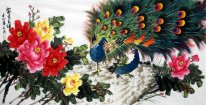 Peacock (quattro piedi) - Pittura cinese