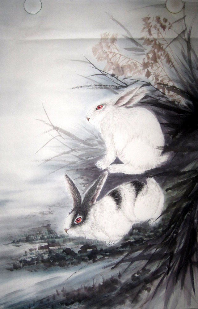 Chinese Painting: Rabbit - Chinese Painting CNAG235258 - Artisoo.com