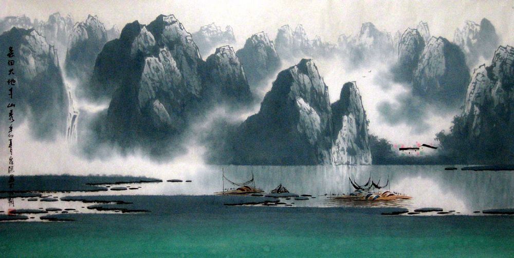 chinese paintings of mountains