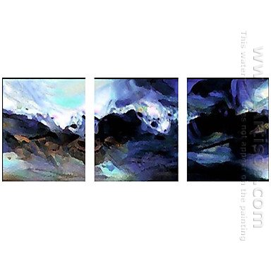 Hand-painted Abstract Oil Painting - Set of 3