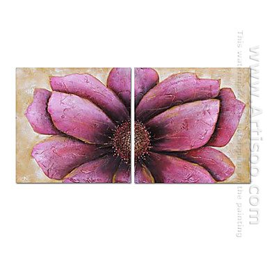 Hand-painted Floral Oil Painting - Set of 2 -Canvas Sets