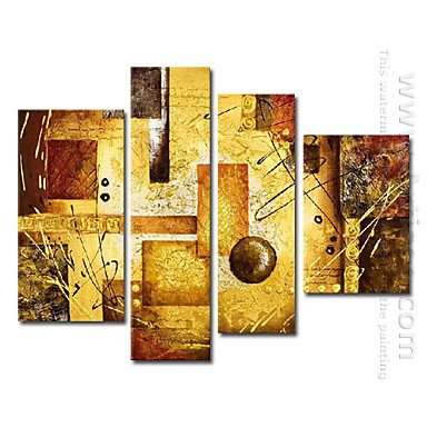 Hand-painted Landscapes Oil Painting - Set of 4