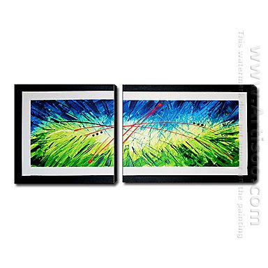 Peints à la main peinture à l\'huile abstraite Paysage - Lot de 2