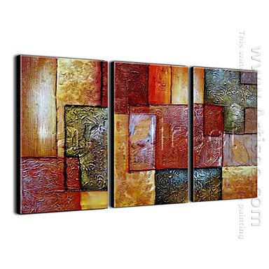 Hand-painted Oil Painting Abstract Landscape - Set of 3