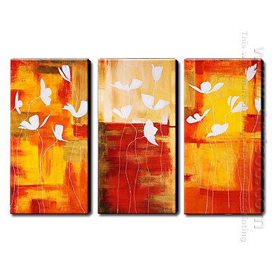 Peint à la main peinture à l\'huile abstraite - Lot de 3