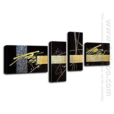 Hand-painted Oil Painting Abstract - Set of 4