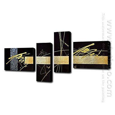 Hand-painted Oil Painting Abstract - Set of 4