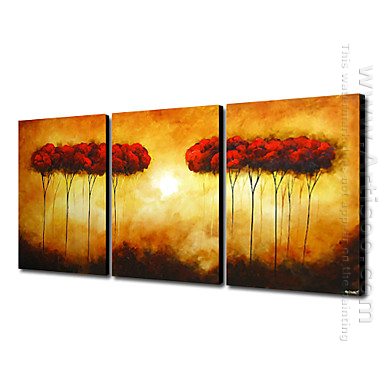 Hand-painted Oil Painting Landscape Landscape - Set of 3