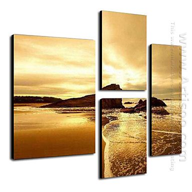 Hand-painted Oil Painting Landscape Landscape - Set of 4