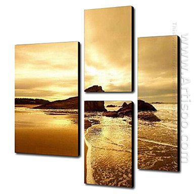 Hand-painted Oil Painting Landscape Landscape - Set of 4