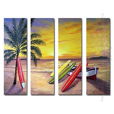 Dipinti a mano olio pittura di paesaggio oversize Ampia - Set di