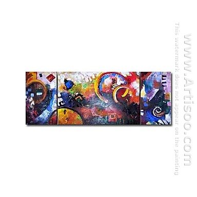 Hand-painted Abstract Oil Painting - Set of 3 -Canvas Sets