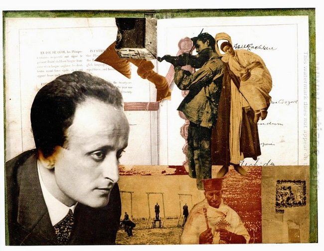 Montage with the Portrait of Lajos Szab<h2 id=