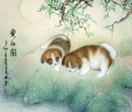 Chinese Hond Schilderkunst