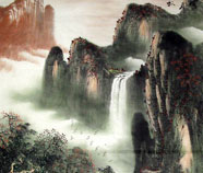 Chinese Waterval Schilderkunst